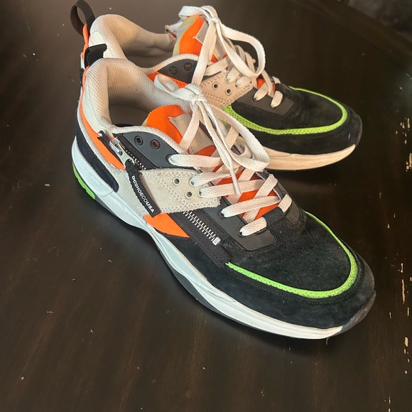 DC Shoes | E Tribeka Zip Orange Black Suede Skate Shoe Sneakers (Men’s Size 11) - Picture 3 of 6